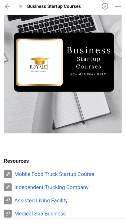 RBA "Royale Business Academy" - Variety of FREE Business Courses