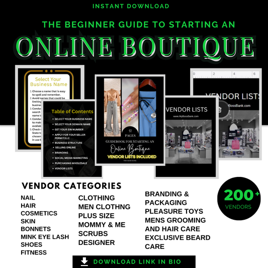 Guidebook For Starting An Online Boutique + Vendor Lists