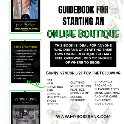 Guidebook For Starting An Online Boutique + Vendor Lists