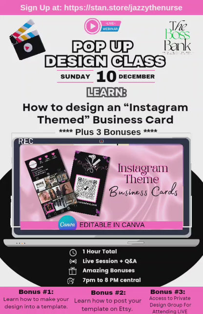 How To Make An Instagram Themed Business Card + Template Link